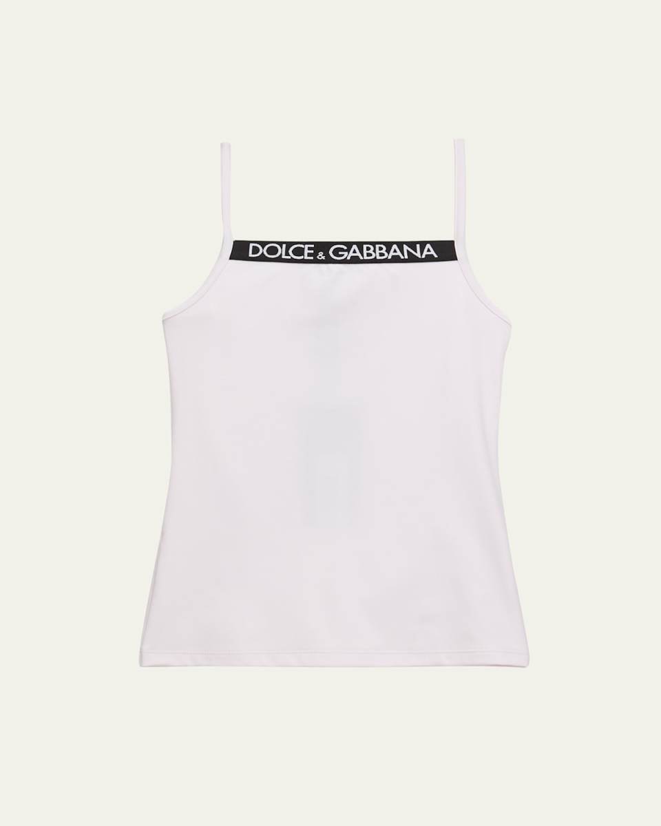 Girl's Logo-Print Trim Tank Top, Size 4-12