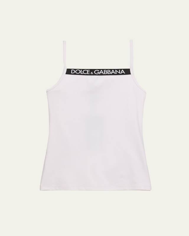 Girl's Logo-Print Trim Tank Top, Size 4-12
