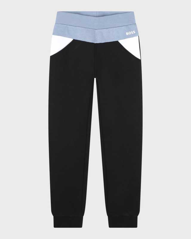 Boy's Color Block Logo-Print Joggers, Size 4-