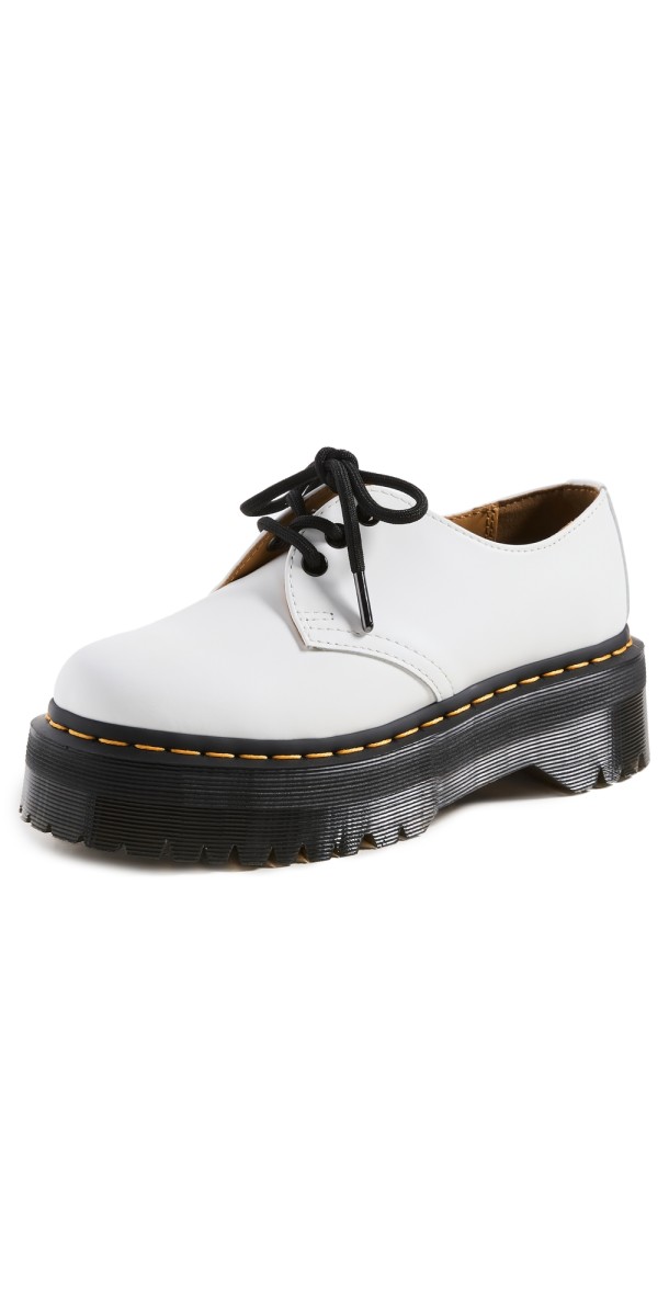 Dr. Martens 1461 Quad 3 Eye Loafers White