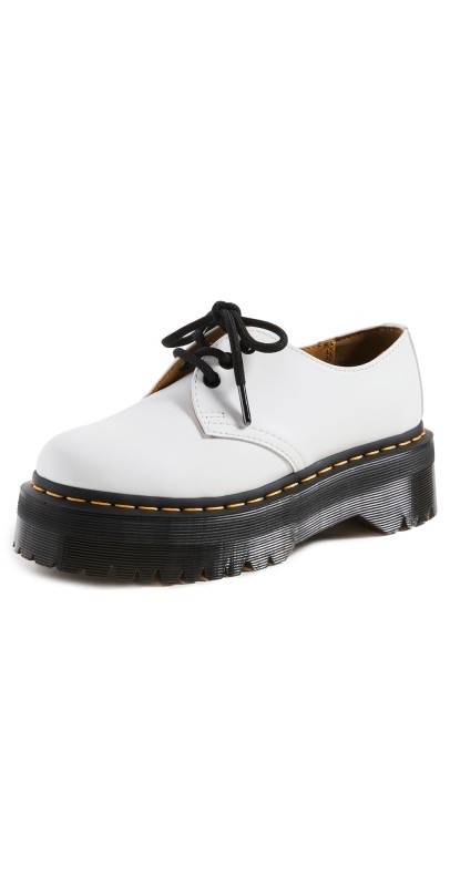 Dr. Martens 1461 Quad 3 Eye Loafers White