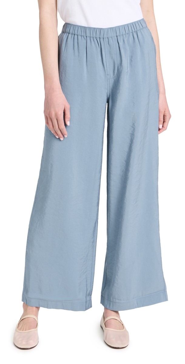 Madewell Pull On Wide Leg Pants Stonewash Blue