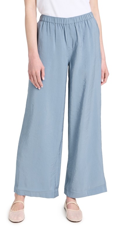 Madewell Pull On Wide Leg Pants Stonewash Blue