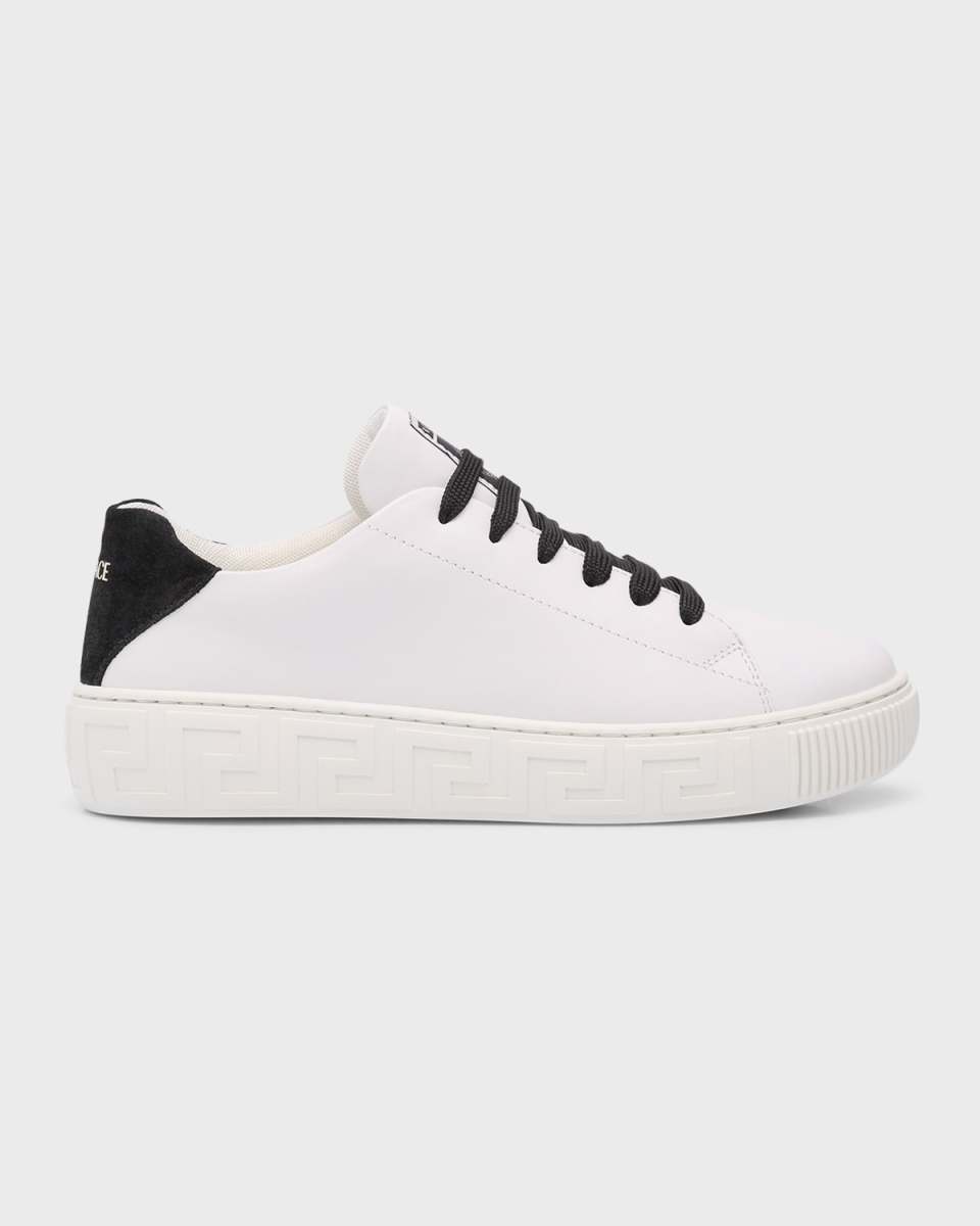 Kid"s Bicolor Leather Low-Top Sneakers, Kids