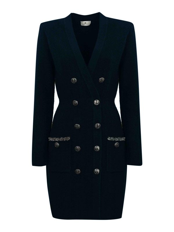 Elisabetta Franchi Robe Courte - Bleu
