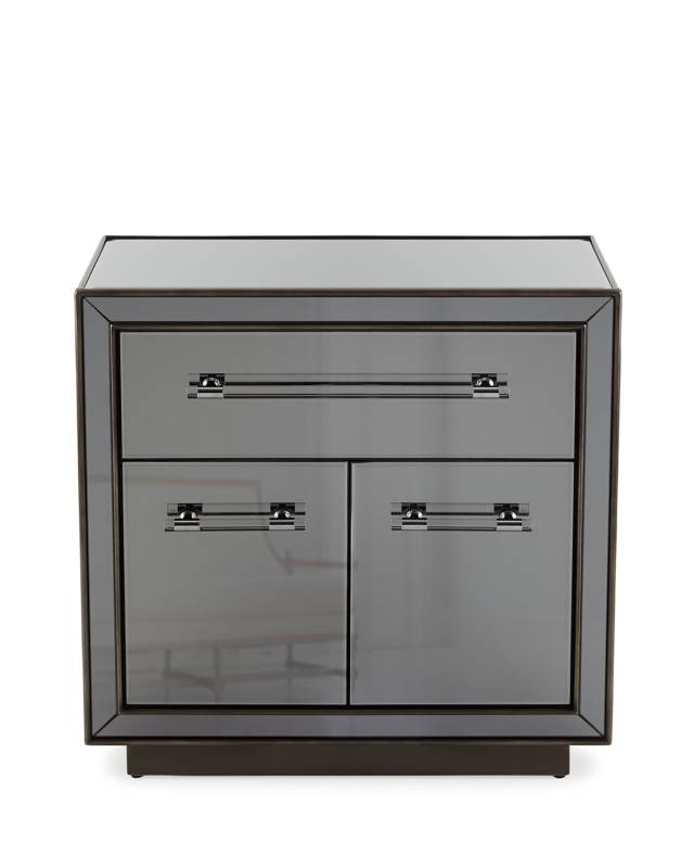 Tara Mirrored Chair-Side Chest