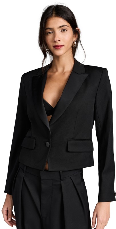 rag & bone Valerie Wool Blazer Black