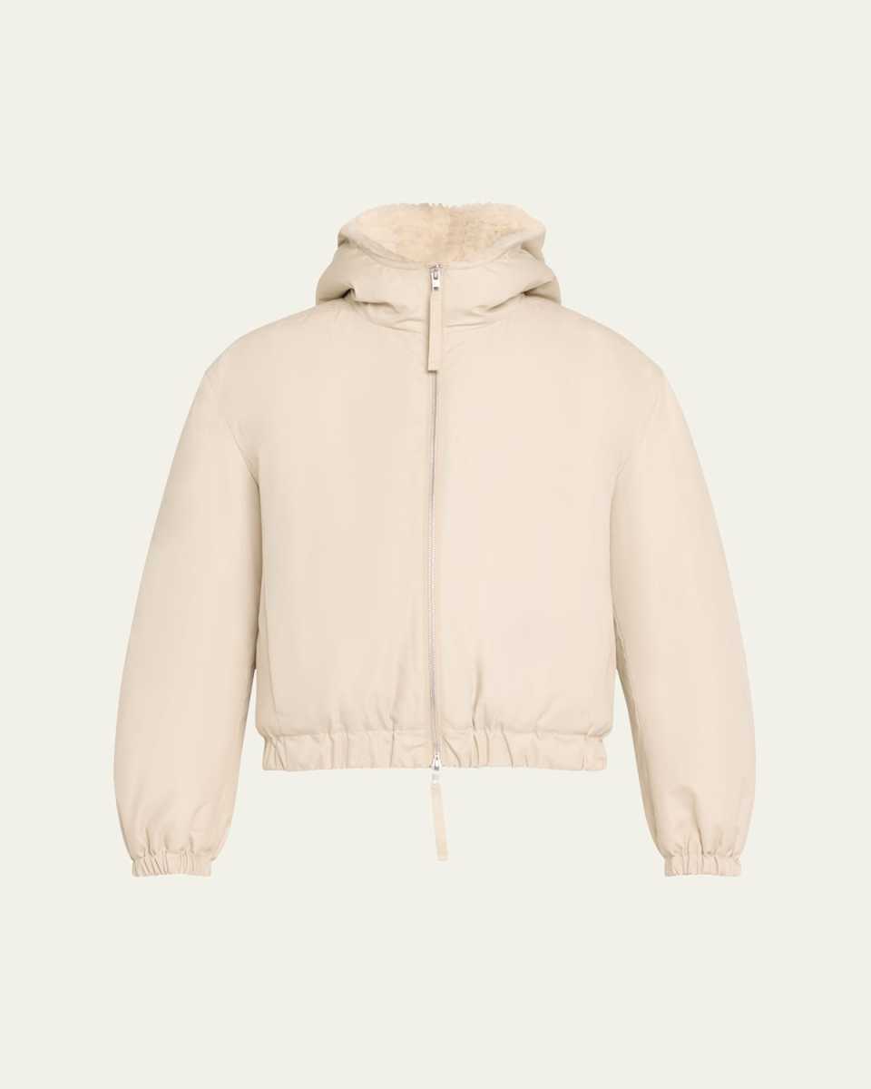 Faux-Fur Lined Bomber Jacket