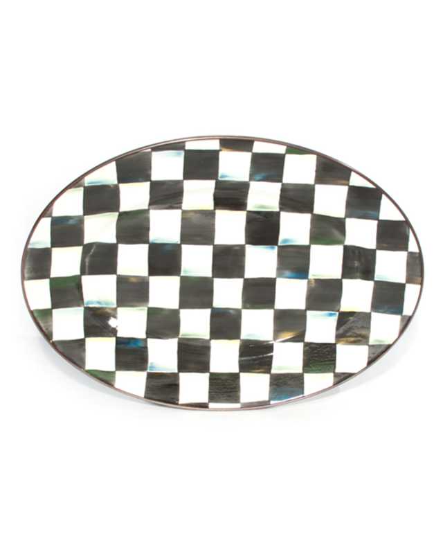 Small Courtly Check Oval Platter