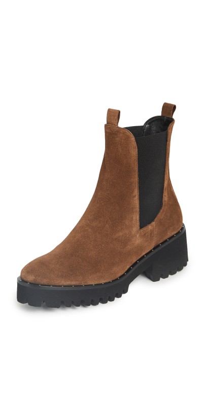 Freda Salvador Brooke Waterproof Lug Sole Boots Brown