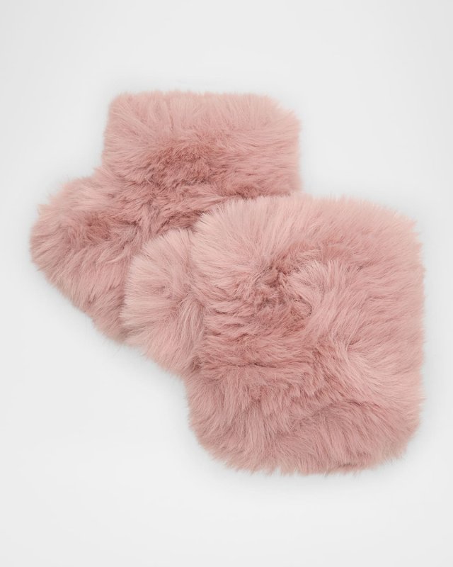 Fingerless Faux Fur Mittens