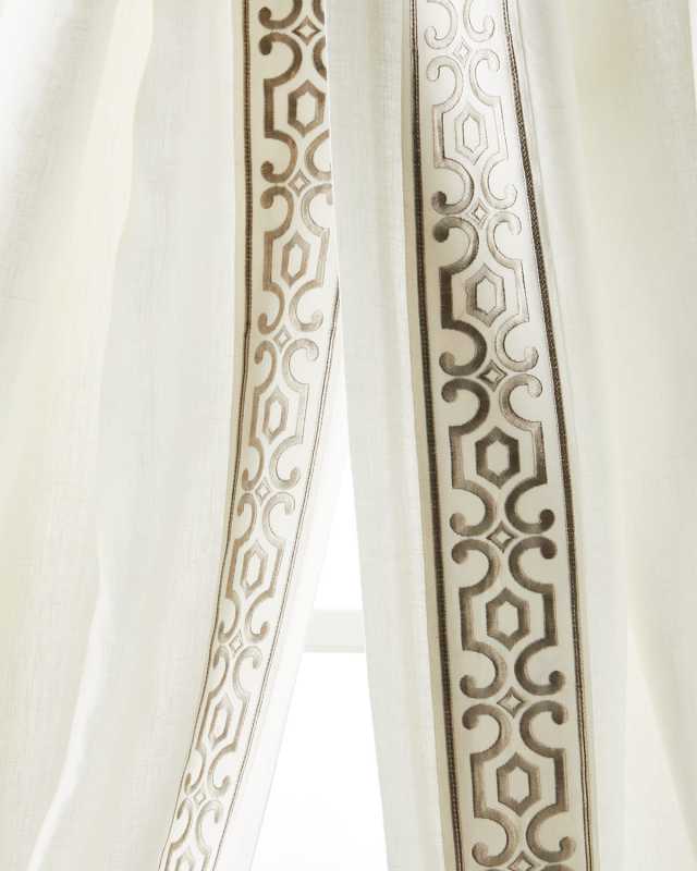Two Andes Natural Curtains, 96"L