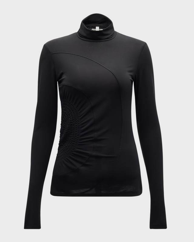Molly Gathered Turtleneck Top