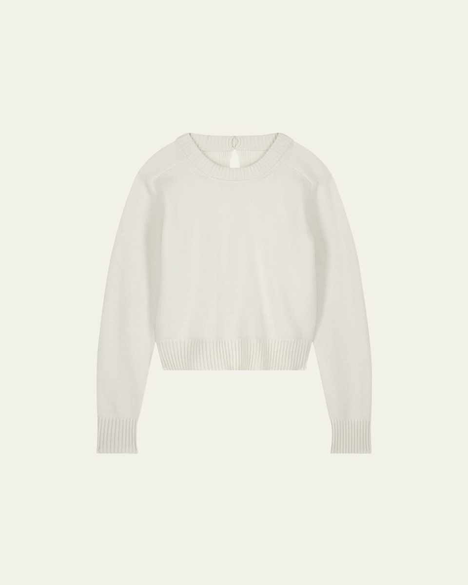 Twisted Open-Back Wool Cashmere Sweater