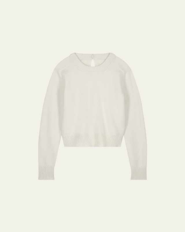 Twisted Open-Back Wool Cashmere Sweater