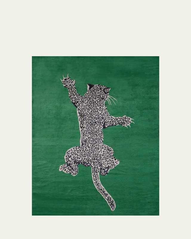 Climbing Leopard Hand-Knotted Rug, 8' x 10'
