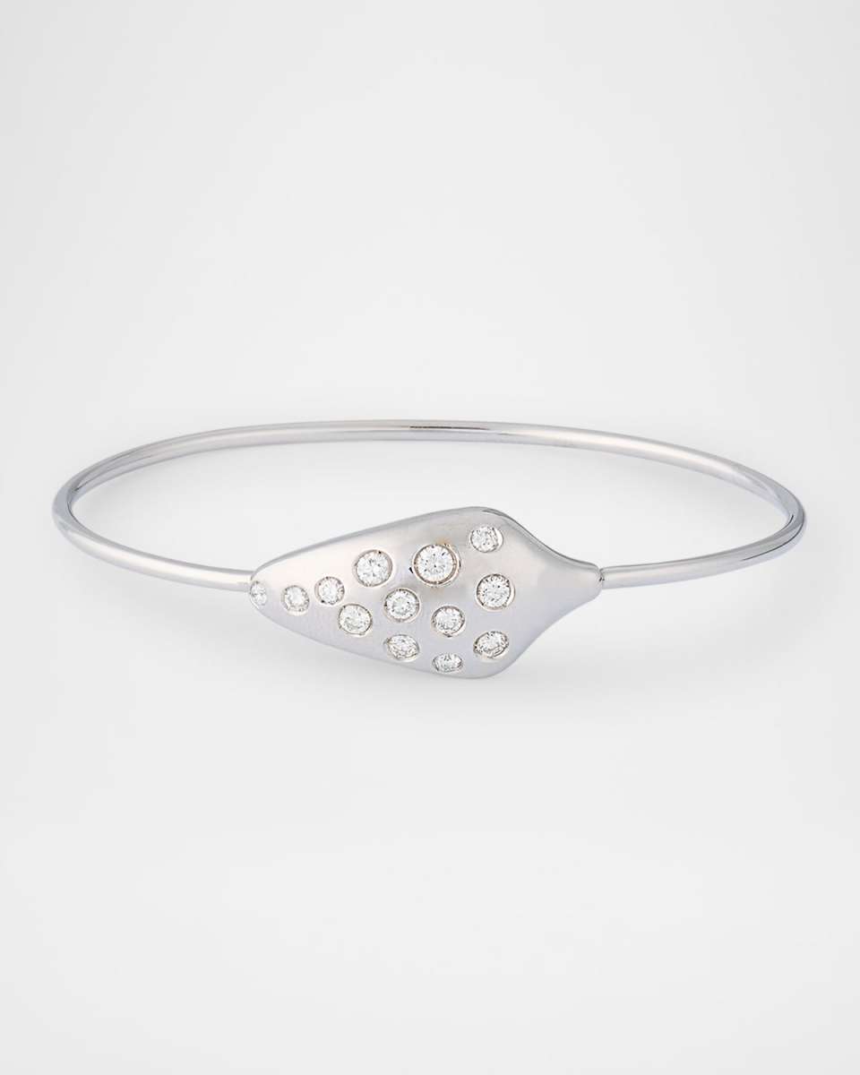 Diamond Serpent Head Bracelet in 18k White Gold