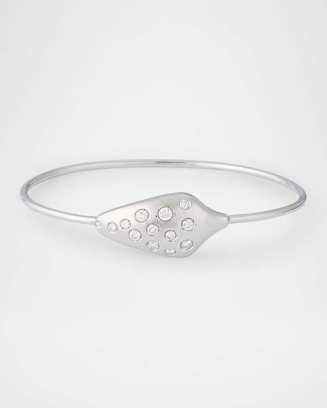 Diamond Serpent Head Bracelet in 18k White Gold