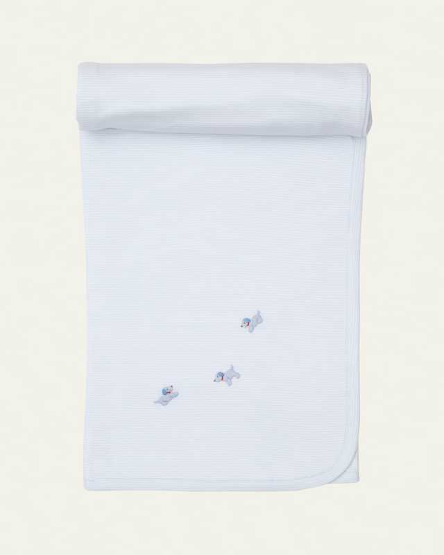 Boy's Premier Puppies Hand Embroidered Blanket
