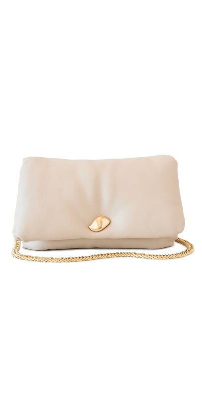 Aje Perla Padded Chain Crossbody Bag Black