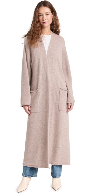 Reformation Bri Cashmere Cardigan Oatmeal