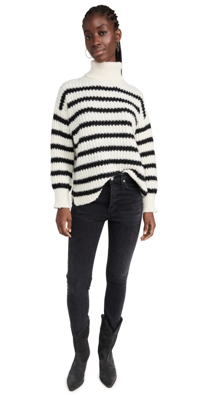 Line & Dot Ariel Sweater White/Black