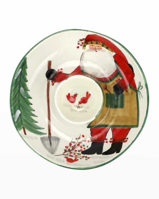 Old St. Nick Chip and Dip Bowl
