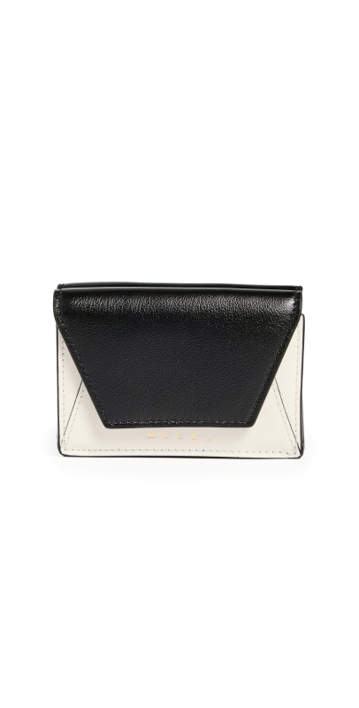 Marni Trifold Wallet Black/Lily Whit