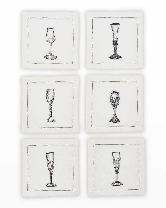 Bubbles Cocktail Napkins, Set of 6