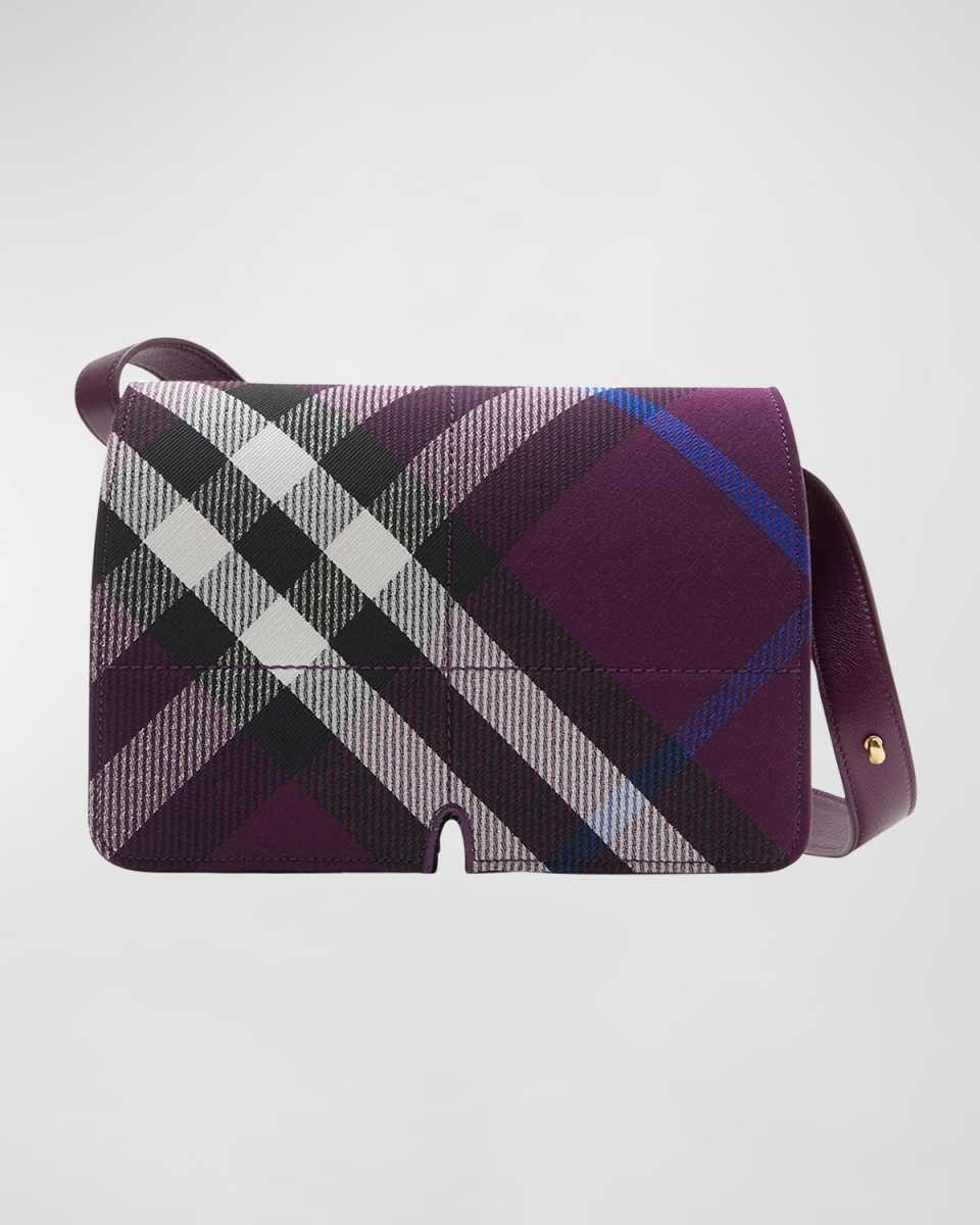 Snip Check Flap Canvas Shoulder Bag