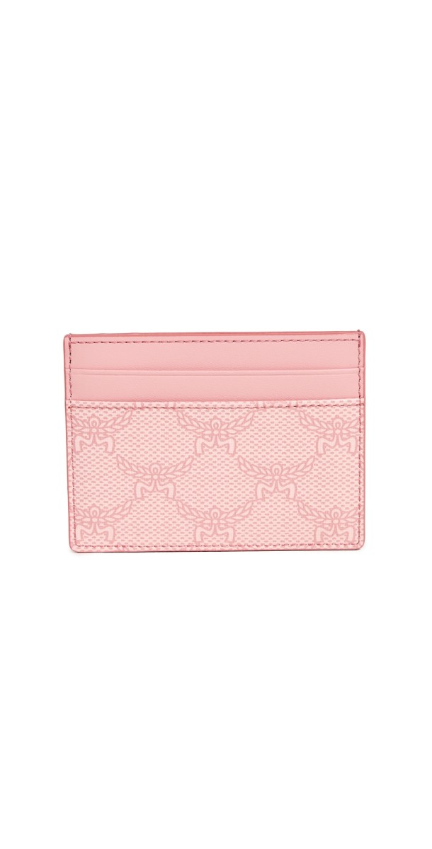MCM Himmel Mini Card Case Silver Pink