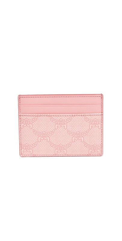 MCM Himmel Mini Card Case Silver Pink