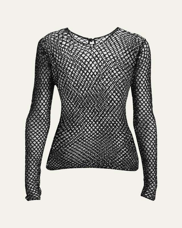 Troth Beaded Open-Knit Wool Top