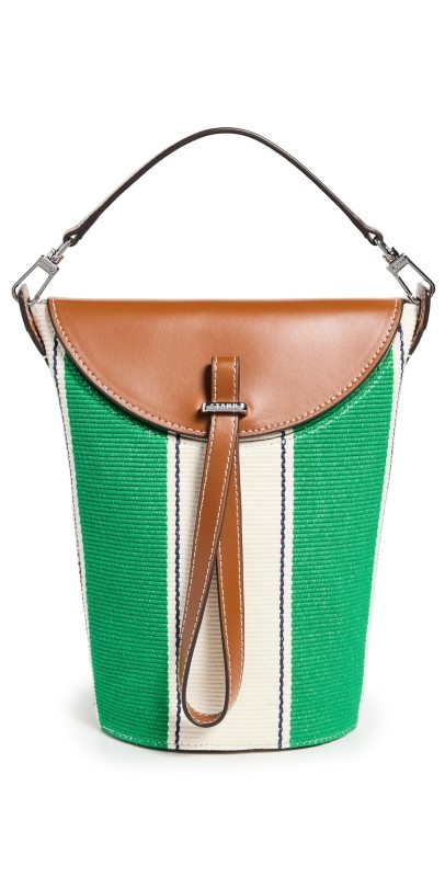 STAUD Phoebe Convertible Bucket Bag Bungalow Strip
