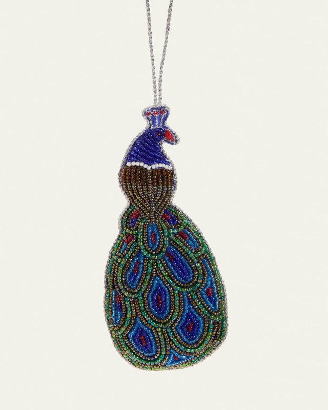 Peacock Beaded Ornament