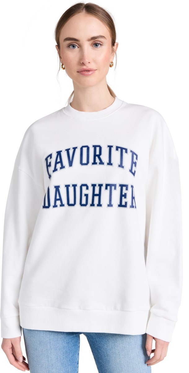 Favorite Daughter Collegiate Sweatshirt White