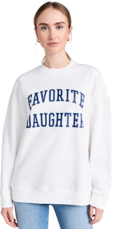 Favorite Daughter Collegiate Sweatshirt White
