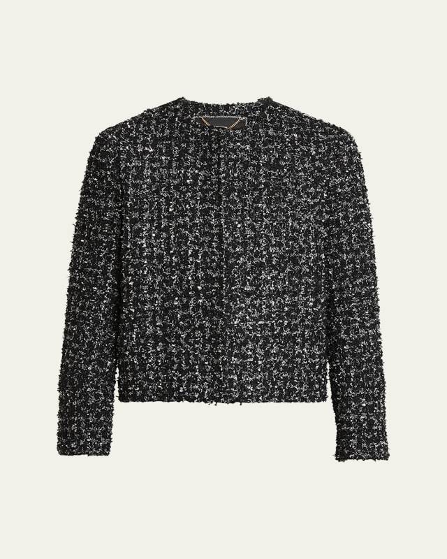Boucle Two-Button Wool Jacket