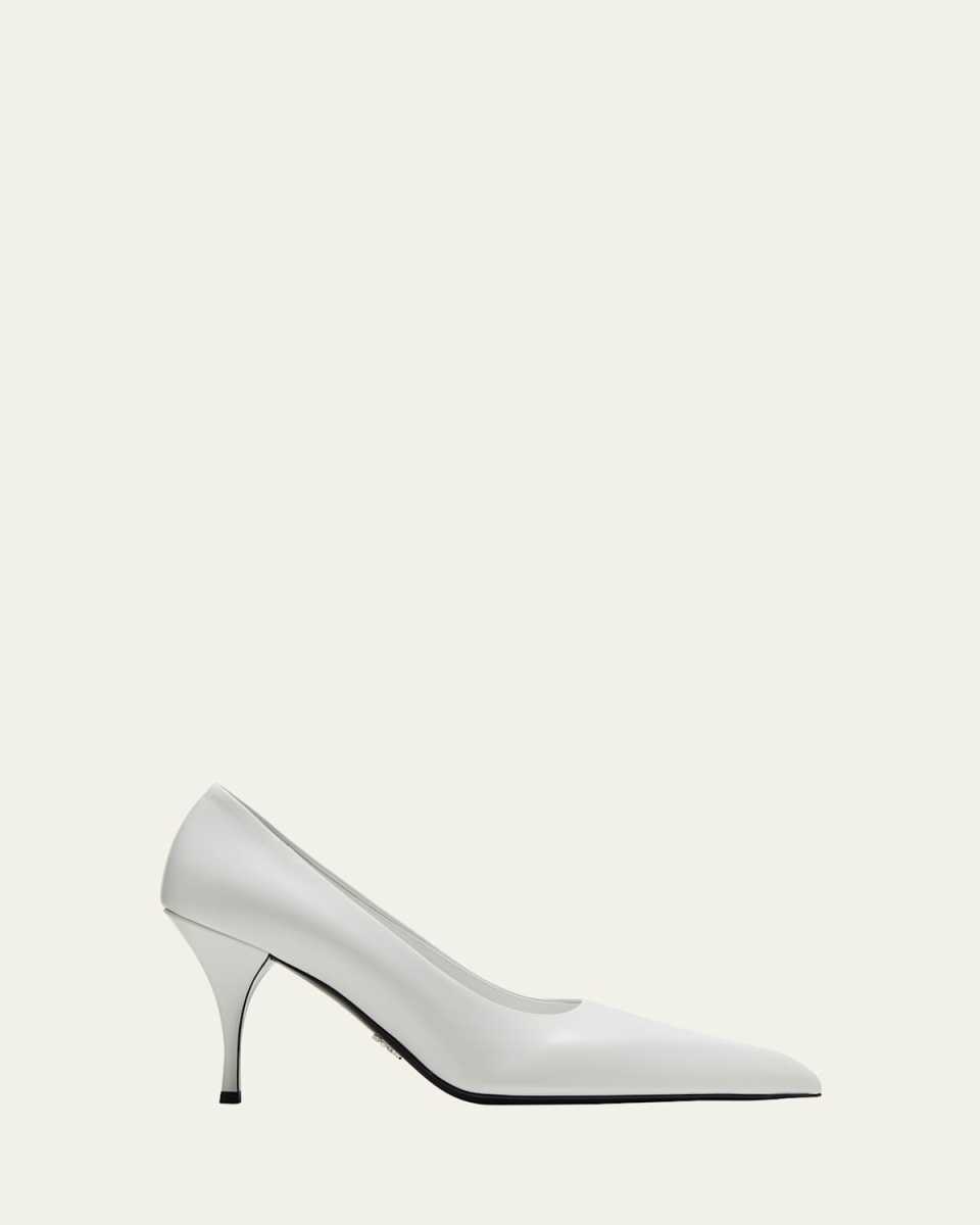 Calfskin Leather Stiletto Pumps