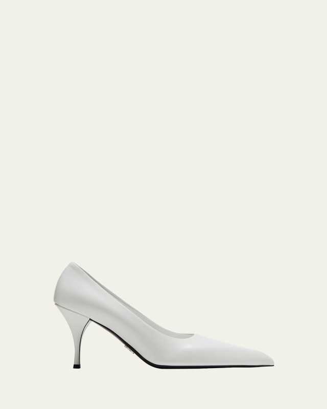 Calfskin Leather Stiletto Pumps