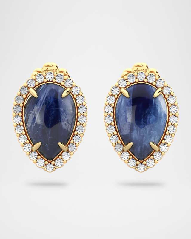 Sparrow Studs with Kyanite and Diamonds