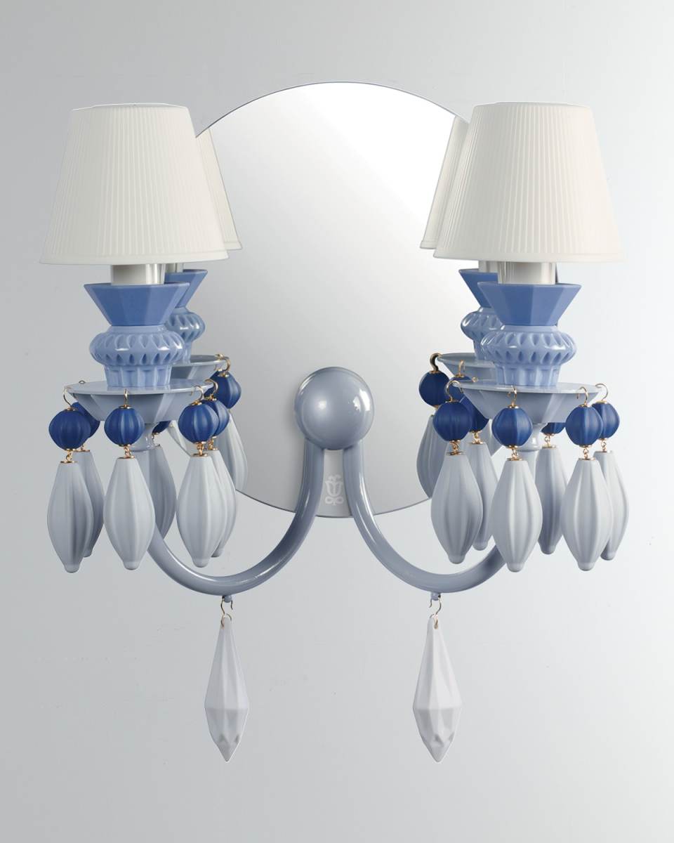 Belle de Nuit 2-Light Wall Sconce, Blue