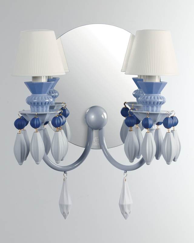 Belle de Nuit 2-Light Wall Sconce, Blue