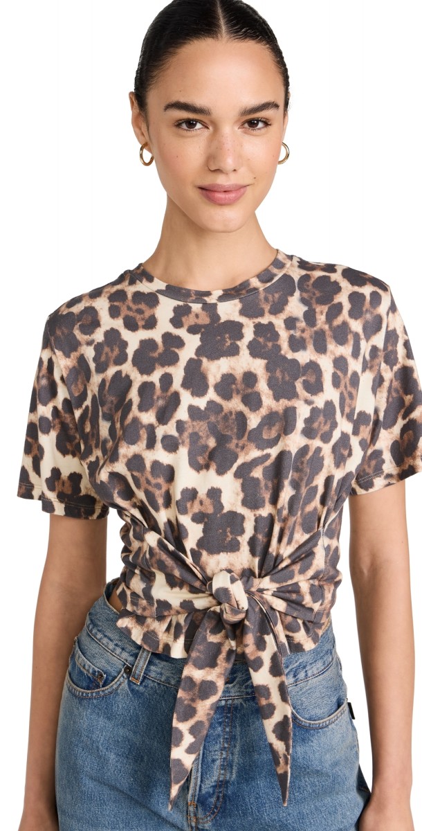 Le Superbe Leopard Tied Up Tee Classic Leopard