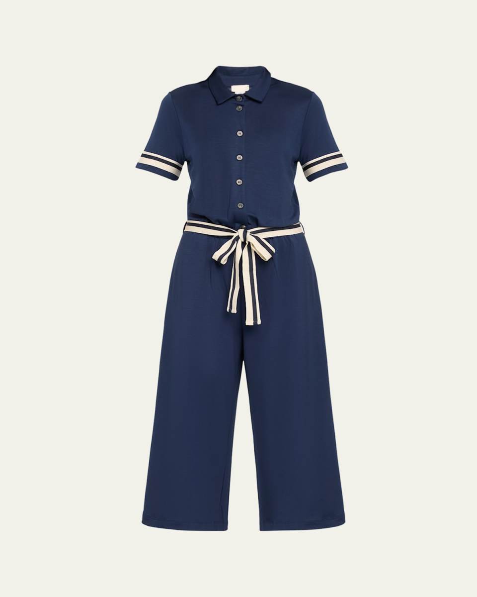 Madeleine Striped Straight-Leg Jumpsuit