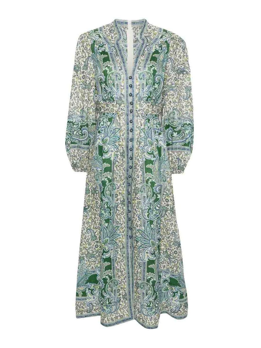 Zimmermann Robe Au Genou - Vert