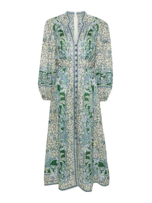 Zimmermann Robe Au Genou - Vert