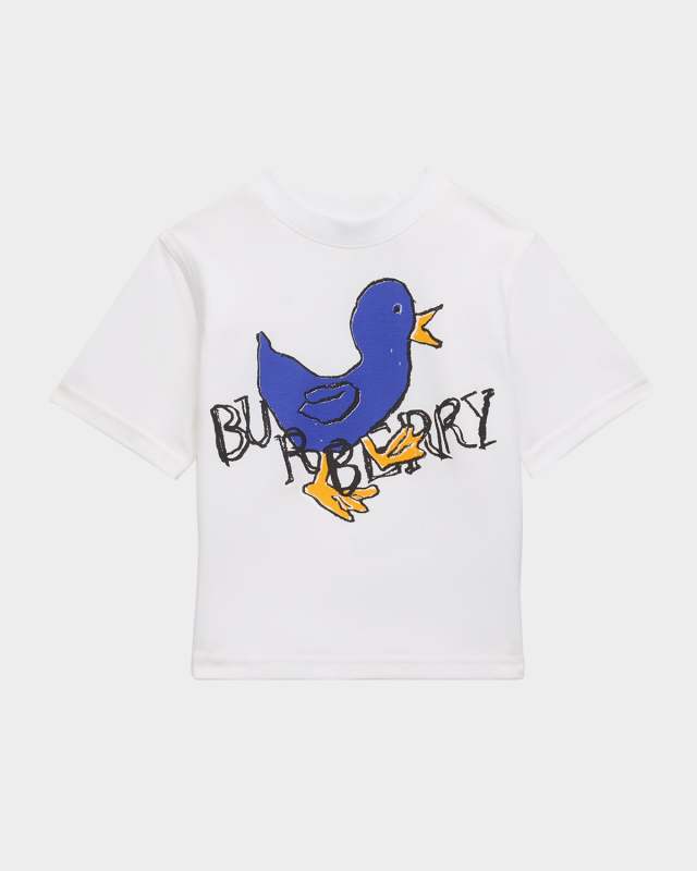 Boy's Cedar Animated Duckling Logo-Print T-Shirt, Size 6M-2