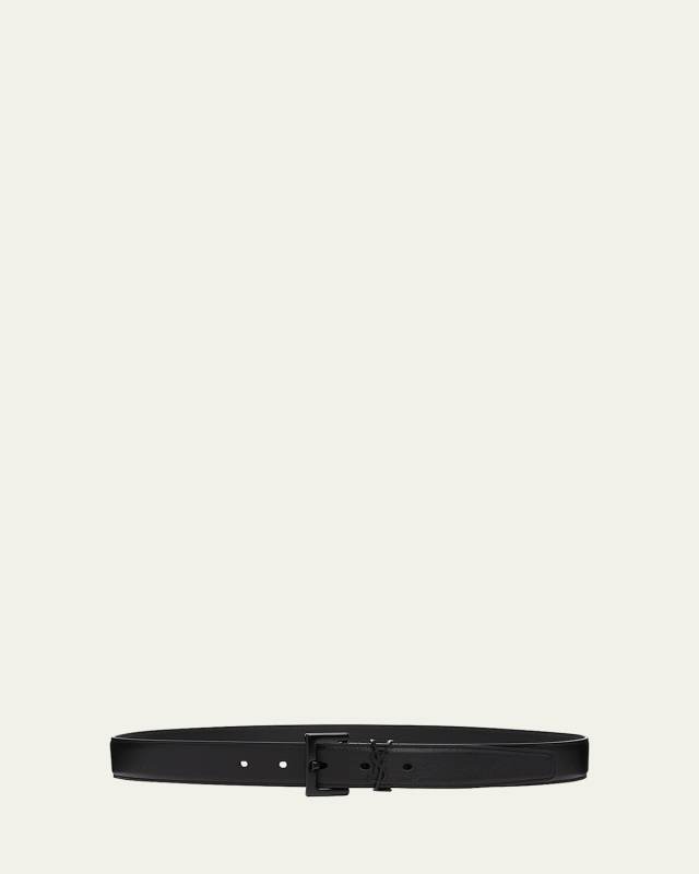 Tonal YSL Calf Leather Belt