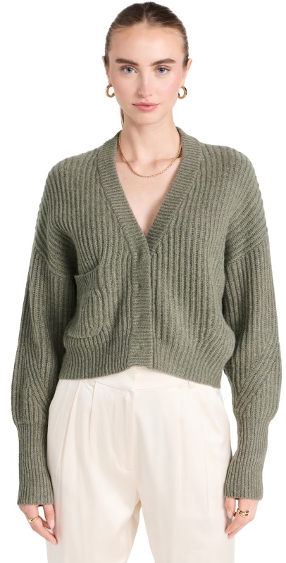 Le Kasha Monaco Cashmere Cardigan Moss Green